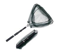 KOMUNJ Landing Net Fishing Telescopic Landing Net Foldable Compact Fishing Landing Net Durable Nylon Mesh Fishing Accessories for Adults and Children
