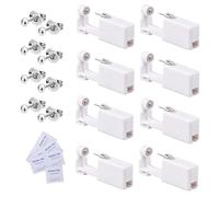 KOMUNJ Pack of 8 Ear Piercing Gun, Disposable Sterile Safety Ear Nose Piercing Gun Kit, with Stud Earrings, Asepsis Pierce Kit, Piercing Accessories, Stainless Steel