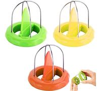 KOMUNJ Set of 3 Kiwi Peeler Fruit Kiwi Cutter Kiwi Divider with Plastic Cutter, Mini Fruit Kiwi Cutter Cutting Machine Kitchen Aid Tools Peeling