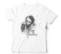 KOMYLA Joker Sketch Why So Serious Tshirt Unisex & Kids Retro Comic White Tshirt WhiteX Large White XL