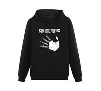 KOMYLA Men Long Sleeve Printed Hoodies Swingin Utters Punk Rock Hoody Sweatershirt Black XL