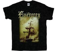 KOMYLA Men's EVERGREY The Atlantic Black T Shirt Progressive Power Metal Fates Warning Black L