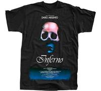KOMYLA Men's Inferno Dario Argento Movie Poster 1980 T-Shirt Black L