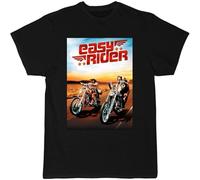 KOMYLA Profession Easy Rider T Shirt Dennis Hopper 60's Movie Poster Art New Black XL