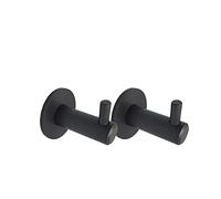 Kon-fort Matte Graphite Towel Hook 2 Pcs. Wall Mounted Stainless Steel