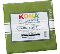 Kona Cotton Solids January 2025 Charm Square 42 5-inch Squares Charm Pack Robert Kaufman CHS-1256-42