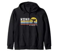 Kona Hawaii Vintage Hawaiian Islands Whale Watching Zip Hoodie