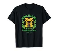 Kona Island Paradise Cove Hawaii Vintage Surf Summer Tree T-Shirt