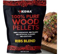Kona Ribs Blend Smoker Pellets, Intended for Ninja Woodfire Outdoor Grill, 2 lb Resealable Bag