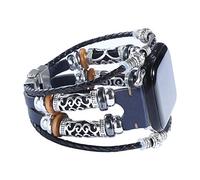 KONAFEI Compatible with Apple Watch Strap 38 mm 40 mm Classic Leather Strap Bracelets with Stainless Steel Clasp for iWatch Series SE/6/5/4/3/2/1, 42mm/44mm, blue, KAPDCBDFT2