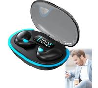 Konbawa Bone Conduction Sleep Bluetooth Headset, in-Ear 5.3 Wireless Noise Cancelling Sports Earphones, Wireless Earbuds, Headphones Bone Conduction with LED Digital, Wireless Earbuds for Sport, Work