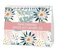 Koncci Desk Calendar 2025-2026, 15 Months from October 2025 to December 2026, 22 x 18cm Standing Flip Calendar with Thick Paper, Month to View with 234 Stickers for School Office Home