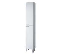 Koncept Tall Bathroom Cupboard White Gloss - by Furniture Factor