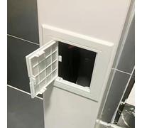 Koncey Access Panel for Drywall, Flush Access Door, Inspection Hatch, Easy Install, PVC Wall Hole Cover Plate for Plumbing, Electrical Cables, Wiring(Opening 150x300 mm)