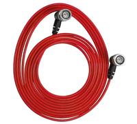 KONDOR BLUE |10' Ultra Thin 6G SDI Video Cable Right Angle BNC | Flexible Low-Profile Design for Monitors, Cameras & Video Rigs | Red