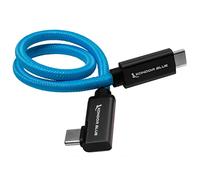 Kondor Blue USB C to USB C High Speed Cable for SSD Recording - Right Angle 12Inch