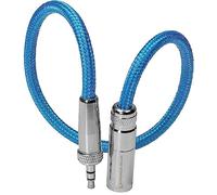 Kondor Blue 12" Mini XLR to 3.5mm TRS Locking Screw Plug Audio Cable for Lavalier/Lapels, Blue