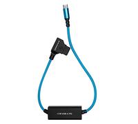 KONDOR BLUE | 16" D-Tap/P-Tap to USB-C PD 2-Way V-Mount Charger Braided Power Delivery Cable for Mirrorless Cameras, Phones, Laptops & More | Blue