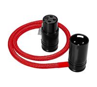 KONDOR BLUE | 16 Inch Straight Low Profile Right Angle XLR Cable, 3-Pin Male to Female | Adjustable Angle Connectors, Shielded Balanced Audio for Cameras, Microphones, Mixers, Recorders | Red