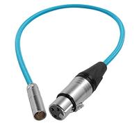 KONDOR BLUE | 16" Mini XLR to XLR Cable for BMPCC 6K Pro/C70 Camera | Nylon Braided, & Ultra-Durable with Reinforced Connectors | Blue
