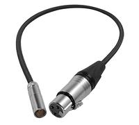 KONDOR BLUE | 16" Mini XLR to XLR Cable for BMPCC 6K Pro/C70 Camera | Nylon Braided, & Ultra-Durable with Reinforced Connectors | Black
