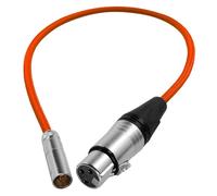 KONDOR BLUE | 16" Mini XLR to XLR Cable for BMPCC 6K Pro/C70 Camera | Nylon Braided, & Ultra-Durable with Reinforced Connectors | Red