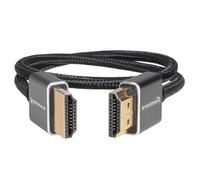 Kondor Blue HDMI to HDMI 16-inch Thin Braided Cable for on Camera Monitors - Black
