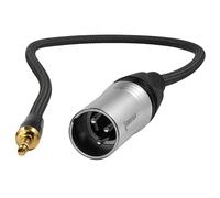 KONDOR BLUE | 16" XLR Male to 3.5mm Male Mini TRS (1/8") | Black | 3-Pin XLR to 3.5mm TRS Male Microphone Cable for Wireless Mic Receivers, On-Camera Mics, Lavalier Mics & Cinema Cameras