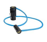 KONDOR BLUE | 17 Inch Right Angle Mini XLR (TA3) to Right Angle XLR Audio Cable | 3-Pin Mini XLR Male to XLR Female, Shielded Balanced Mic Cable for On-Camera Audio Rigs | Blue