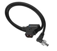 KONDOR BLUE | 18" D-Tap to Locking DC Power Cable | Locking DC 2.5mm Right-Angle for Powering Monitors, Lights, & Accessories | Raven Black