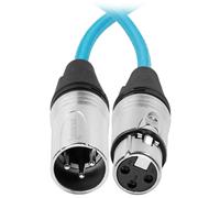 KONDOR BLUE | 18" Male to Female XLR Audio Cable for On-Camera Mics | Connect Any XLR mic or Audio Device to a Camera, Mixer, or Recorder | Blue