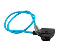 KONDOR BLUE 20" D-Tap/P-Tap to 2-Pin Weipu Style Braided Power Supply Cable | Compatible with Many DC Plug Battery Options Including BMPCC 4K/6K, The Sony NP Series, and MOZA Air 2 | Blue