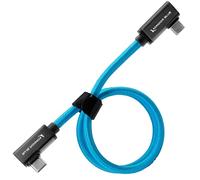 KONDOR BLUE 20" Straight USB C 3.1 GEN 2 10 Gb/s 100W | Dual Right Angle Braided Cable for 8K Data and Power Delivery