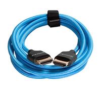 KONDOR BLUE 4K HDMI to HDMI Thin Long Straight Braided Cable for On-Camera Monitors, Capture Cards + More | 4K/60hz | 18Gbps 3D HDR MetaData | 7' Foot | Blue