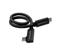 Kondor Blue 5" Right Angle USB C to USB C Cable for SSD Recording & Charging - 8K Data and Power Delivery - Raven Black