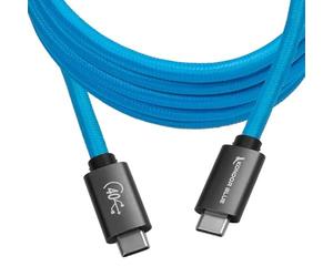 KONDOR BLUE | 6 ft USB4 USB-C to USB-C Cable | Thunderbolt 4 Compatible, 40Gbps Data Transfer, 100W 5A Fast Charging, 8K Video Support, Braided Reinforced Connectors | Blue