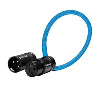 KONDOR BLUE | 8” Straight Low Profile Right Angle XLR Cable | for Cameras, Microphones, Studio Audio,Low Profile, & Adjustable Angle | Blue