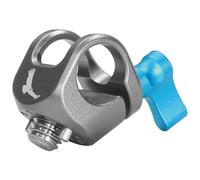 KONDOR BLUE | Arri Anti-Twist Rod Clamp | Adjustable, Removable Anti-Twist pins, & Low Profile for Rods/Camera Accessories | Space Gray