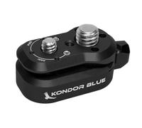 KONDOR BLUE Black Mini Lock Quick Release Plate - Female ARRI, Male 20 ARRI, NATO Rail, 20/16 Threads