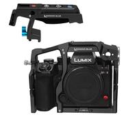 KONDOR BLUE | Cage with Top Handle for Panasonic LUMIX S1RII | Designed to Protect, Built-in NATO Rails, Built-in Tools, Easy Accessibility for Professional Workflows | Raven Black