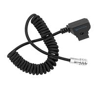 Kondor Blue Coiled D-Tap to BMPCC 6K/4K Power Cable for Blackmagic - Black
