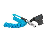 Kondor Blue Coiled D-Tap to LEMO 2 Pin 0B Male Power Cable for Zcam /Teradek