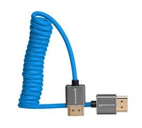 HDMI to HDMI High Speed 4K 3D Nylon Braided Male Cable 30 Hz HDMI 2.0 18Gbps HDR Metadata - Blue