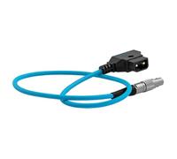 KONDOR BLUE | D-Tap to 2-Pin LEMO 0B Male Power Cable | 20 Inch Straight, Nylon Braided, Right-Angle D-Tap, for Blackmagic Pyxis 6K, SmallHD, Teradek, Z CAM | Blue