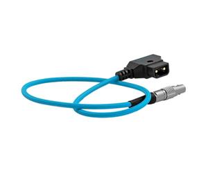 KONDOR BLUE | D-Tap to 2-Pin LEMO 0B Male Power Cable | 20 Inch Straight, Nylon Braided, Right-Angle D-Tap, for Blackmagic Pyxis 6K, SmallHD, Teradek, Z CAM | Blue
