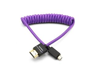 Kondor Blue Gerald Undone Micro HDMI to Full HDMI Cable 12Inch-24Inch Coiled