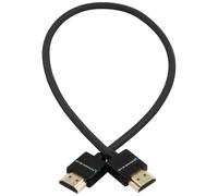 Kondor Blue HDMI to HDMI 16Inch Thin Braided Cable for on Camera Monitors - Black