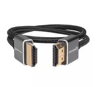 Kondor Blue HDMI to HDMI 16-inch Thin Braided Cable for on Camera Monitors - Black