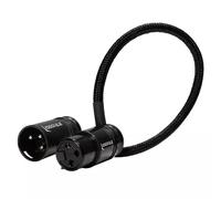 Kondor Blue XLR Cable KB-MXLRF8-BK, 8" Low-Profile Right-Angle, 0.4 m, Black