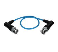 KONDOR BLUE | 12" Ultra Thin 3G SDI Video Cable Right Angle BNC | Compatible with All 3G SDI Cameras and Monitors, Signals up to 1080/60 | Blue